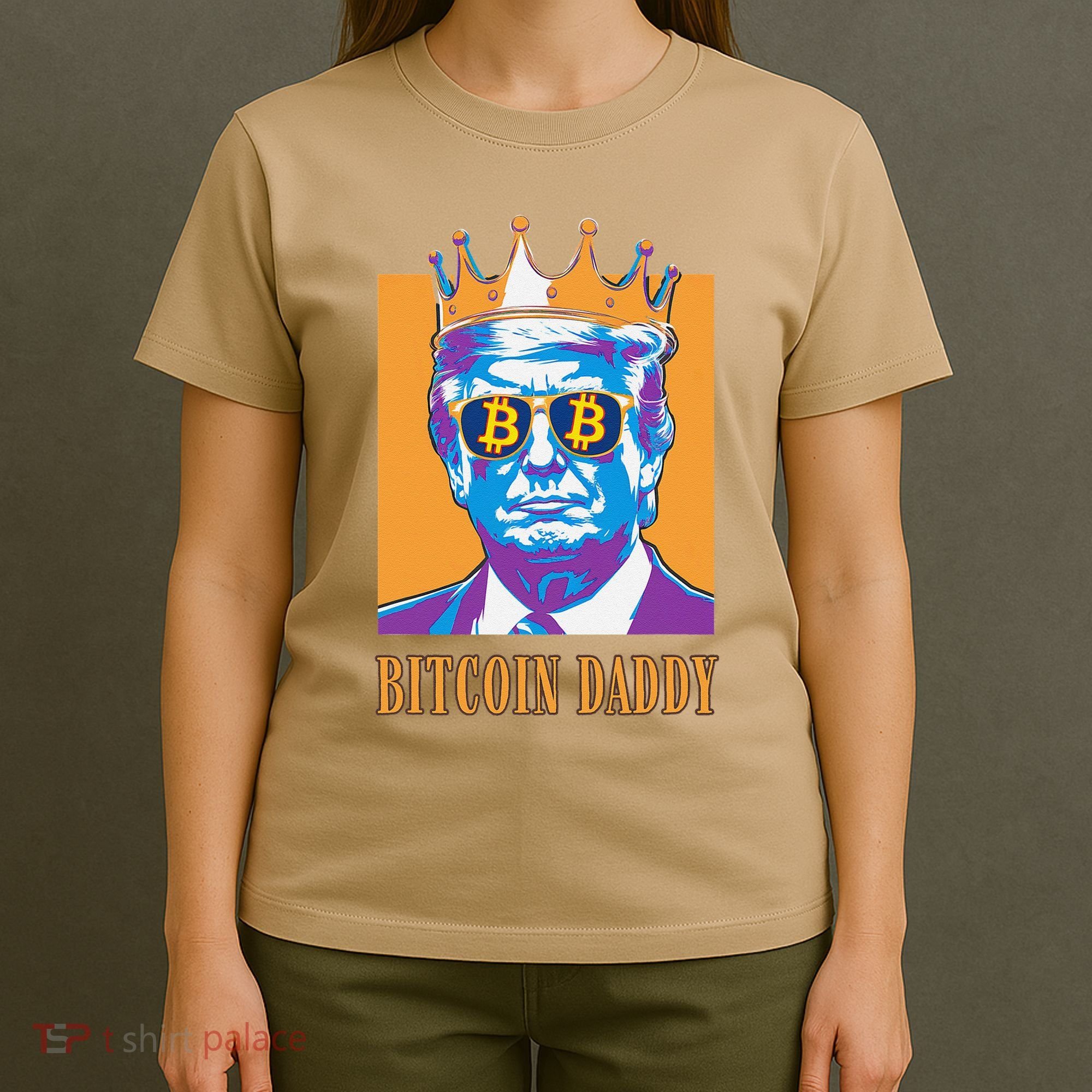 Kawaii Bitcoin Daddy Trump Crypto King Bitcoin Chill Bullrun T-Shirt