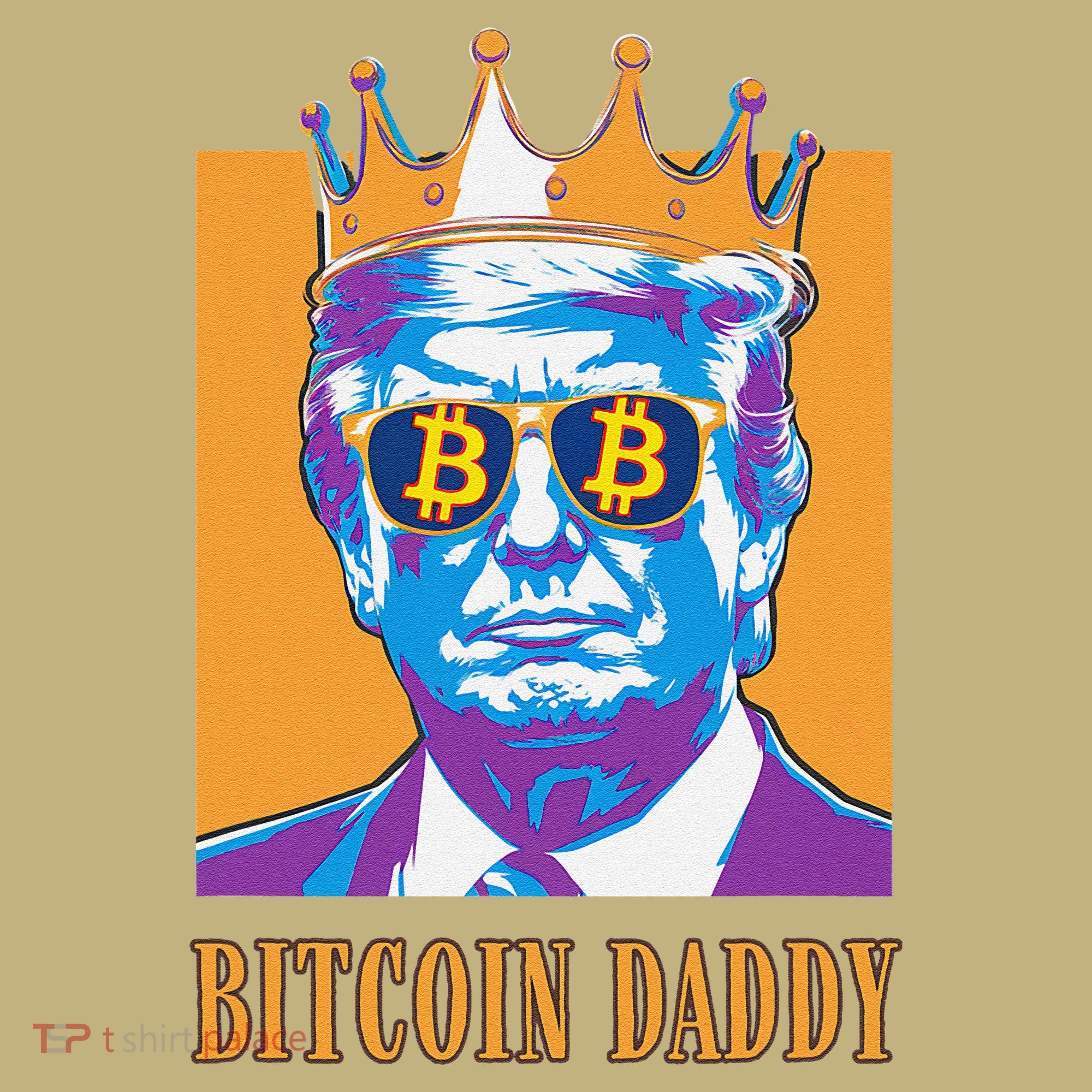 Kawaii Bitcoin Daddy Trump Crypto King Bitcoin Chill Bullrun T-Shirt