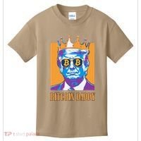 Kawaii Bitcoin Daddy Trump Crypto King Bitcoin Chill Bullrun Kids T-Shirt thumb 0