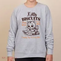 Kitty Biscuits Fluffy Purrfect Since 1963 Women's Sweatshirt thumb 0