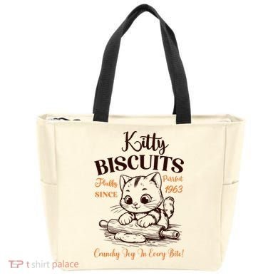 Kitty Biscuits Fluffy Purrfect Since 1963 Tote Bag