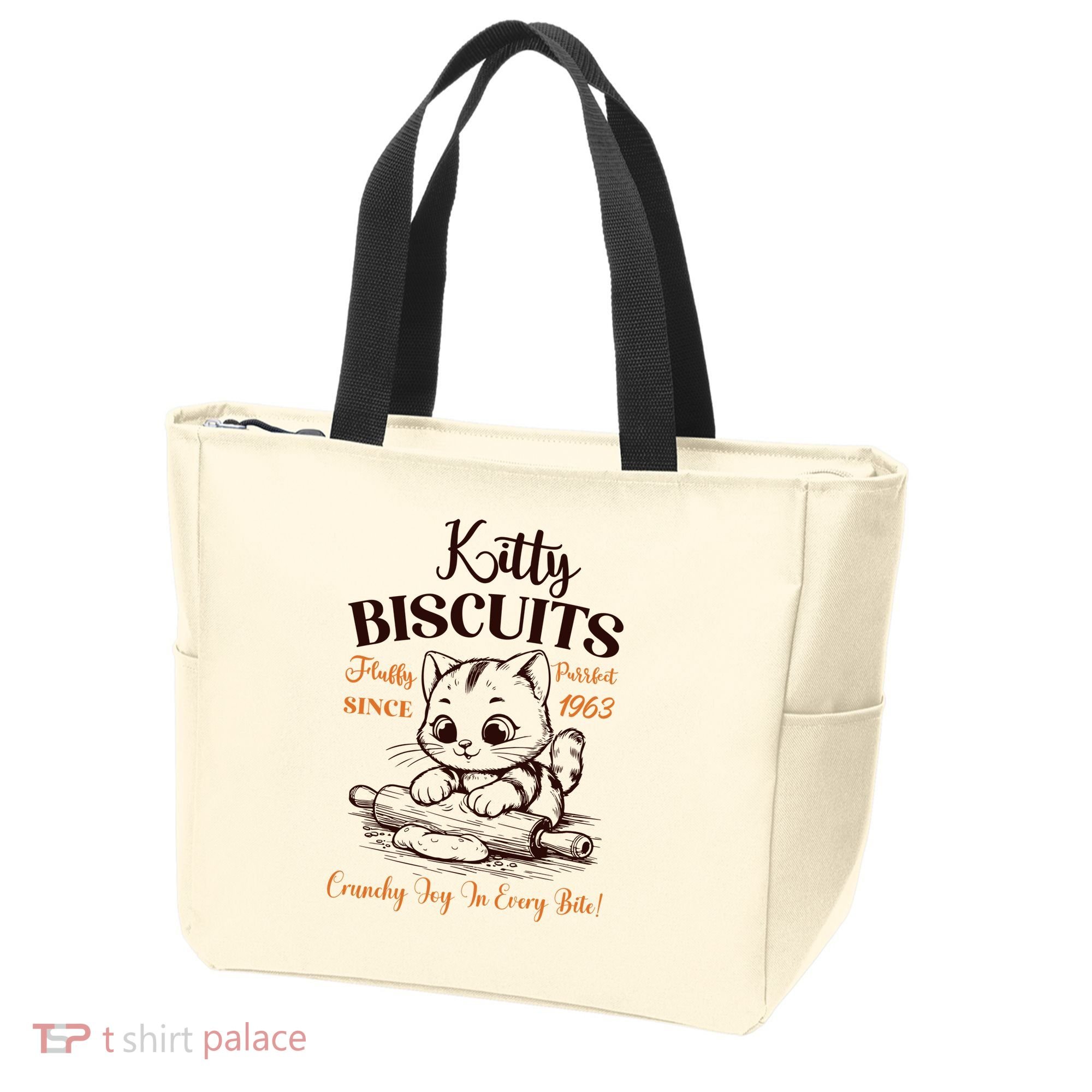 Kitty Biscuits Fluffy Purrfect Since 1963 Tote Bag