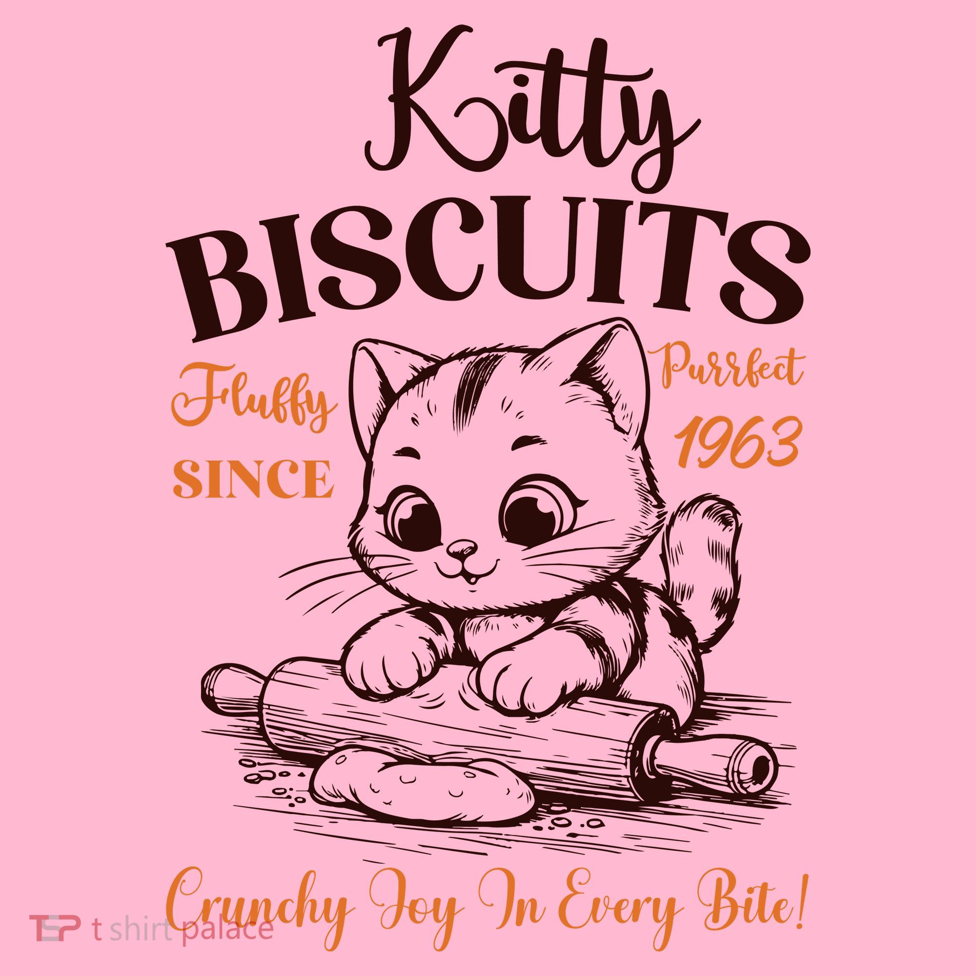 Kitty Biscuits Fluffy Purrfect Since 1963 Coaster