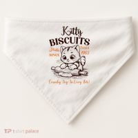 Kitty Biscuits Fluffy Purrfect Since 1963 USA-Made Doggie Bandana thumb 0