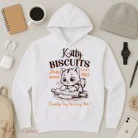 Kitty Biscuits Fluffy Purrfect Since 1963 Hoodie thumb 3