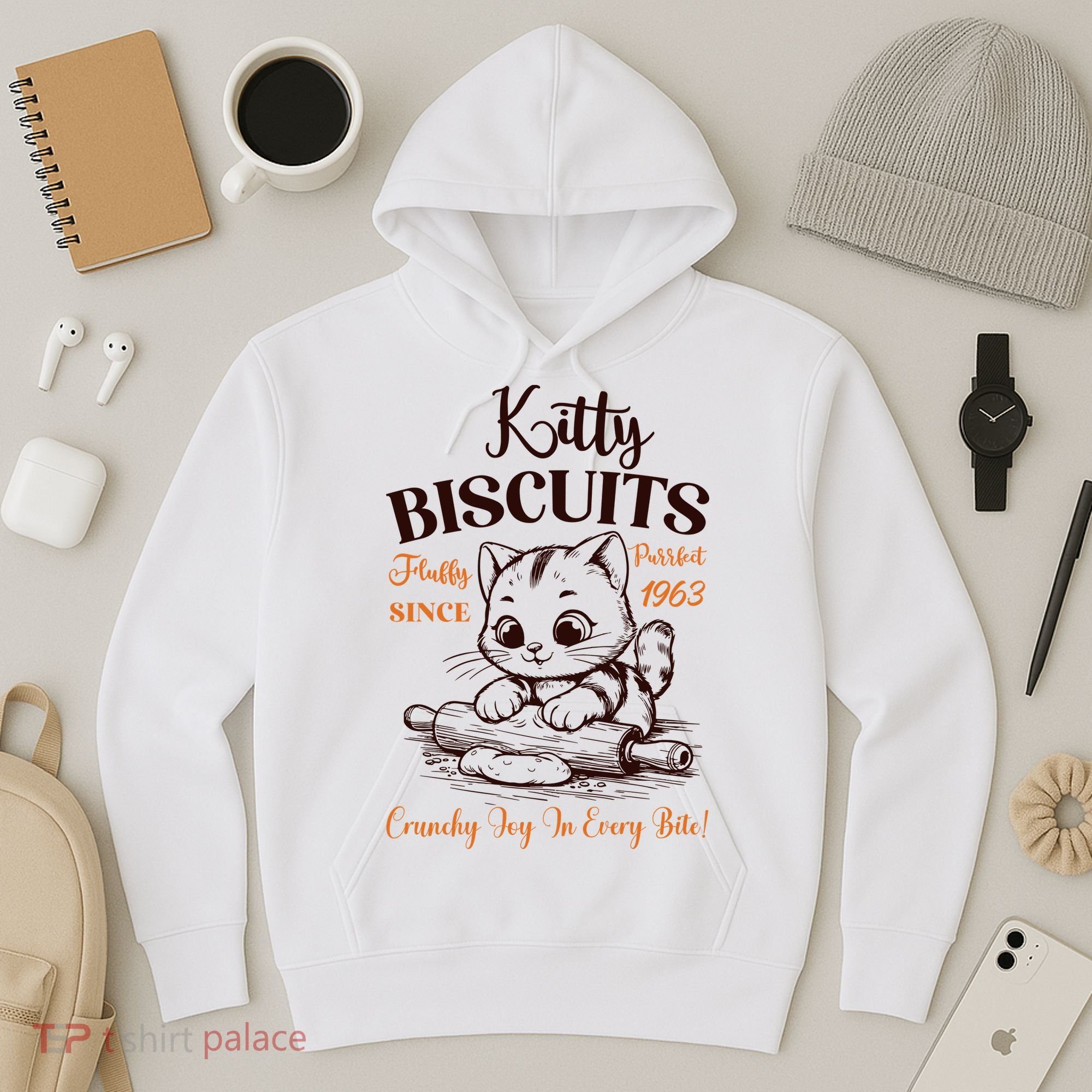 Kitty Biscuits Fluffy Purrfect Since 1963 Hoodie