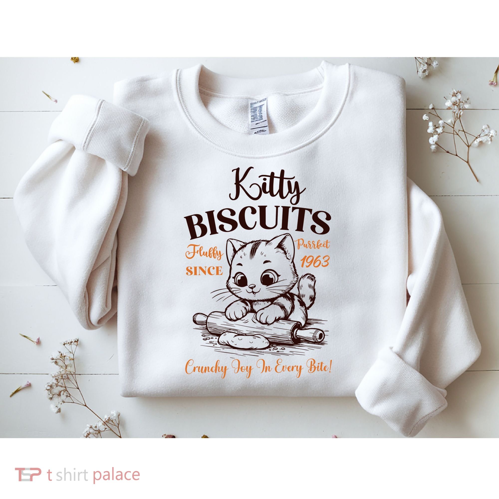 Kitty Biscuits Fluffy Purrfect Since 1963 Sweatshirt