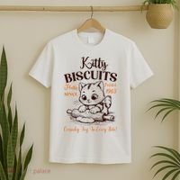 Kitty Biscuits Fluffy Purrfect Since 1963 T-Shirt thumb 2