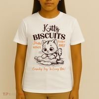 Kitty Biscuits Fluffy Purrfect Since 1963 T-Shirt thumb 4