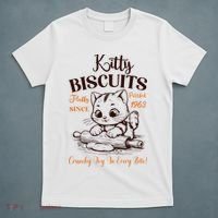 Kitty Biscuits Fluffy Purrfect Since 1963 T-Shirt thumb 5