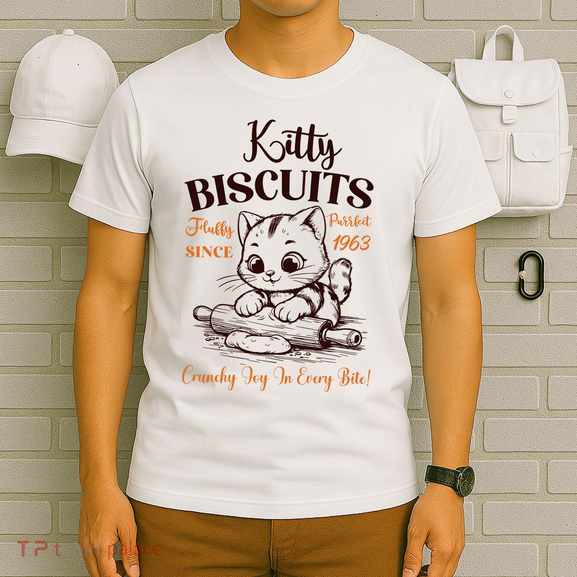 Kitty Biscuits Fluffy Purrfect Since 1963 T-Shirt
