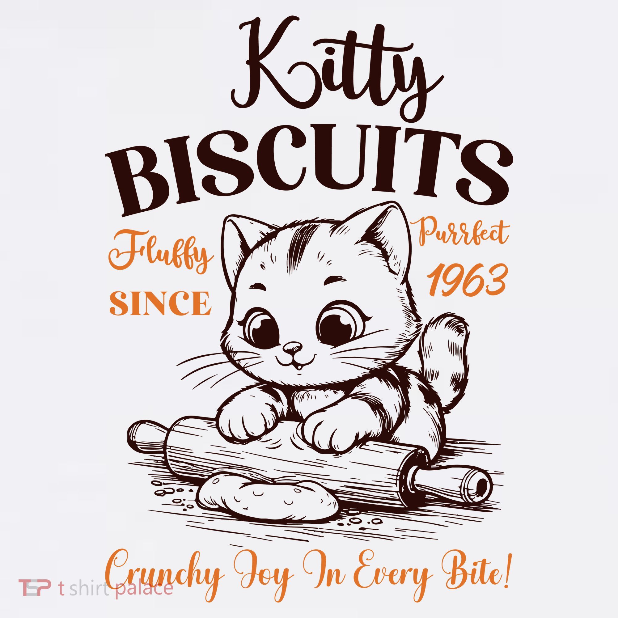 Kitty Biscuits Fluffy Purrfect Since 1963 T-Shirt