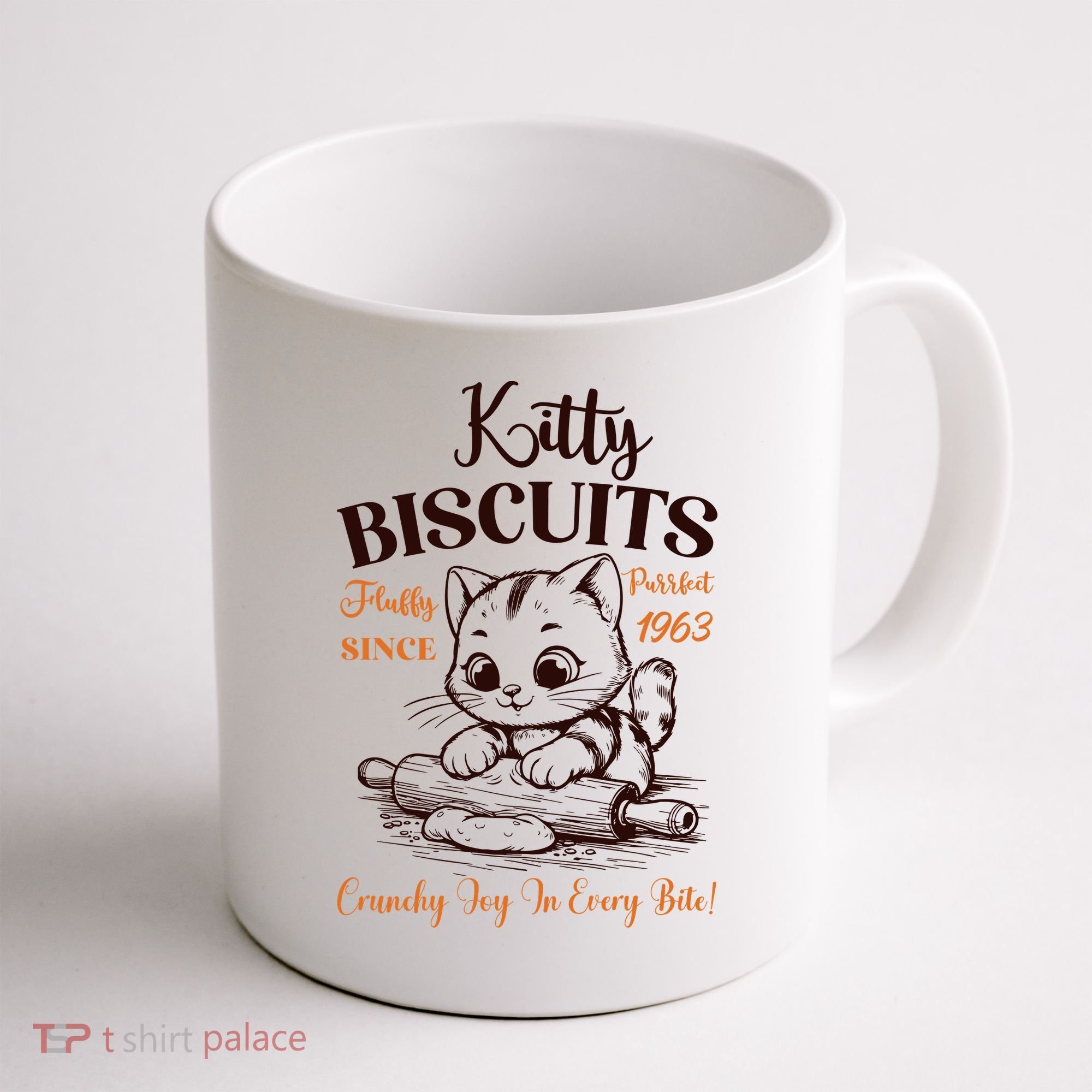 Kitty Biscuits Fluffy Purrfect Since 1963 Coffee Mug