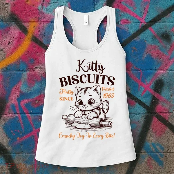 Kitty Biscuits Fluffy Purrfect Since 1963 Women's Tank Top