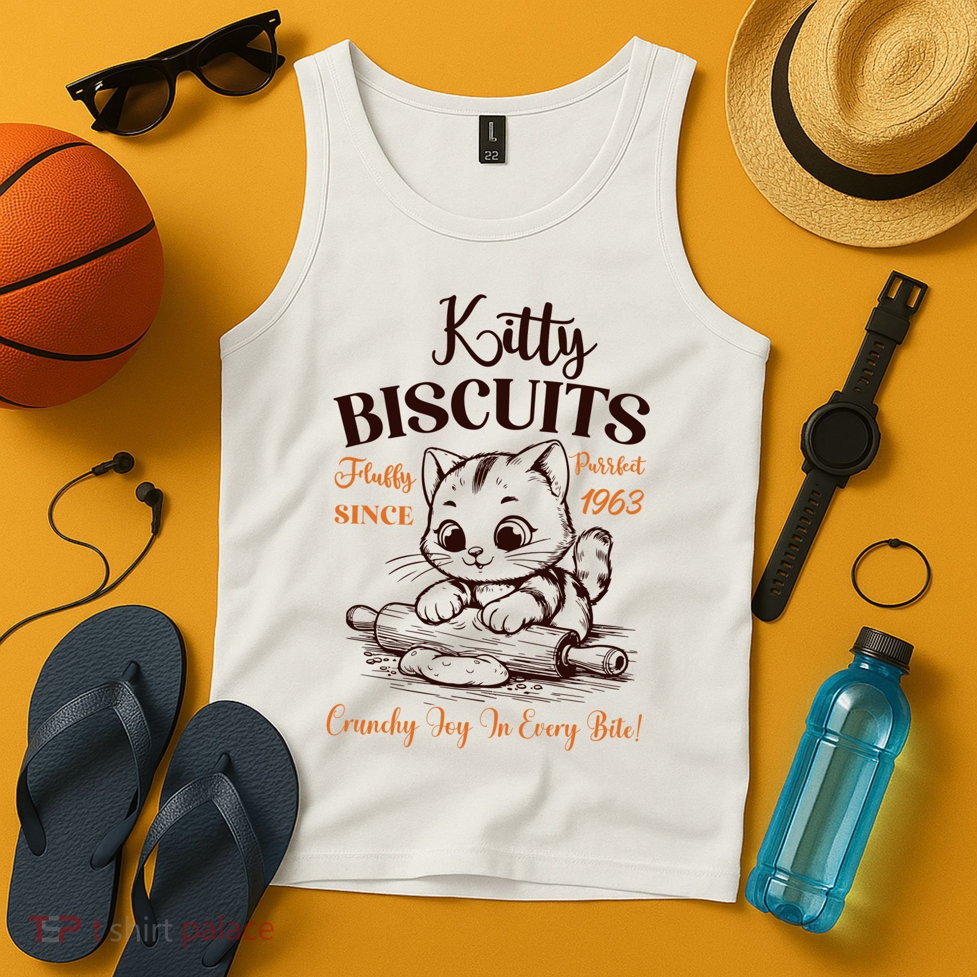 Kitty Biscuits Fluffy Purrfect Since 1963 Tank Top