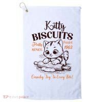 Kitty Biscuits Fluffy Purrfect Since 1963 Golf Towel thumb 0
