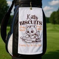 Kitty Biscuits Fluffy Purrfect Since 1963 Golf Towel thumb 2