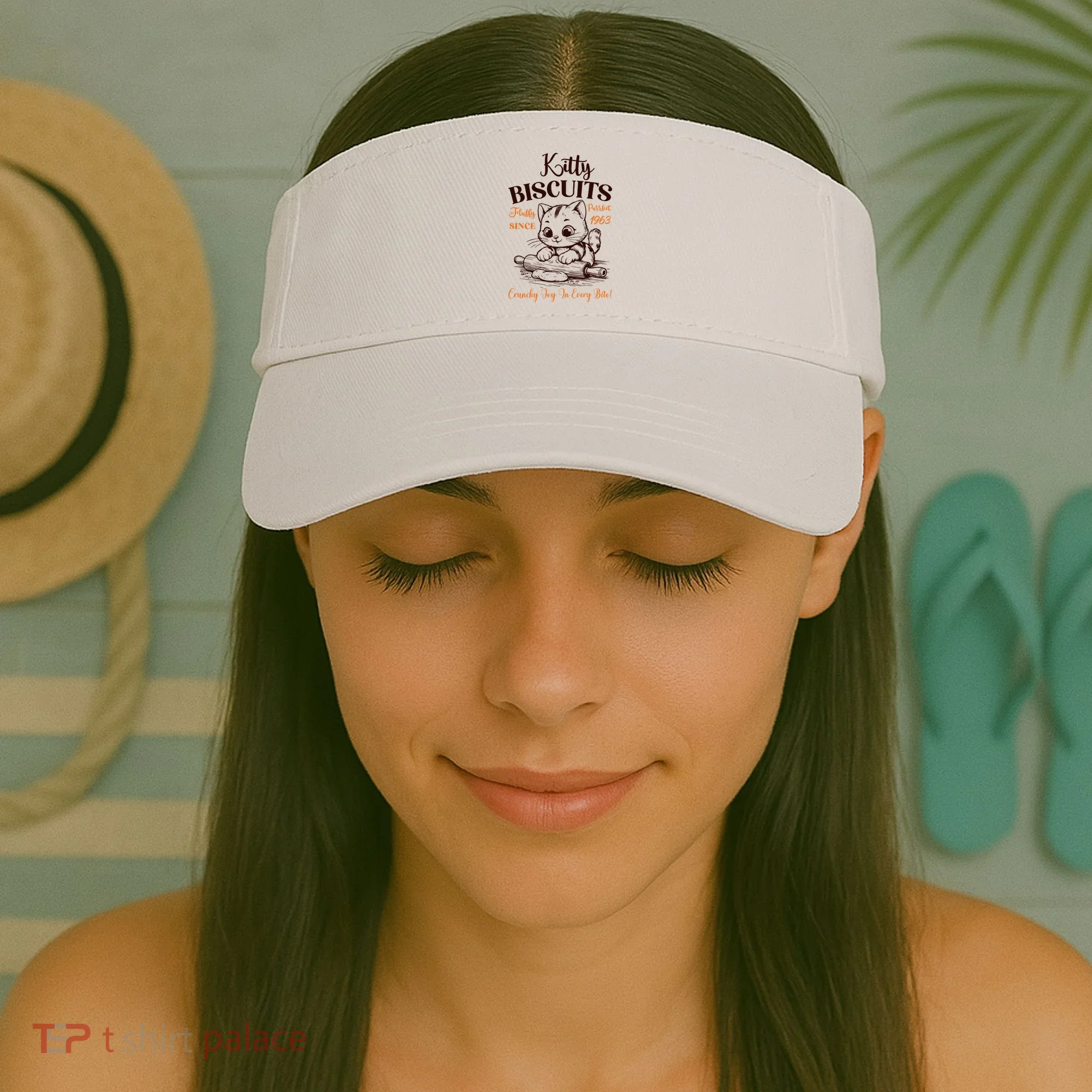 Kitty Biscuits Fluffy Purrfect Since 1963 Visor