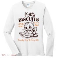 Kitty Biscuits Fluffy Purrfect Since 1963 Women's Long Sleeve Shirt thumb 0