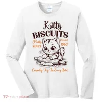 Kitty Biscuits Fluffy Purrfect Since 1963 Women's Long Sleeve Shirt thumb 0