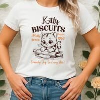 Kitty Biscuits Fluffy Purrfect Since 1963 Women's T-Shirt thumb 2