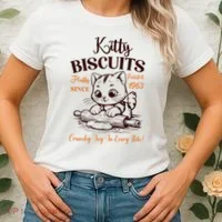 Kitty Biscuits Fluffy Purrfect Since 1963 Women's T-Shirt thumb 2