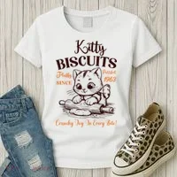 Kitty Biscuits Fluffy Purrfect Since 1963 Women's T-Shirt thumb 3