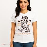 Kitty Biscuits Fluffy Purrfect Since 1963 Women's T-Shirt thumb 4