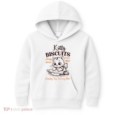 Kitty Biscuits Fluffy Purrfect Since 1963 Kids Hoodie