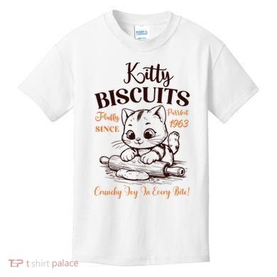 Kitty Biscuits Fluffy Purrfect Since 1963 Kids T-Shirt