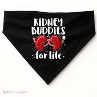 Kidney Buddies For Life Donor Recipient USA-Made Doggie Bandana thumb 0