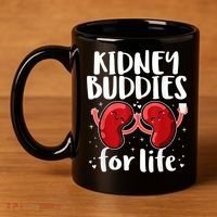 Kidney Buddies For Life Donor Recipient 11oz C Handle Ceramic Mug thumb 4