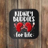 Kidney Buddies For Life Donor Recipient Coaster thumb 0