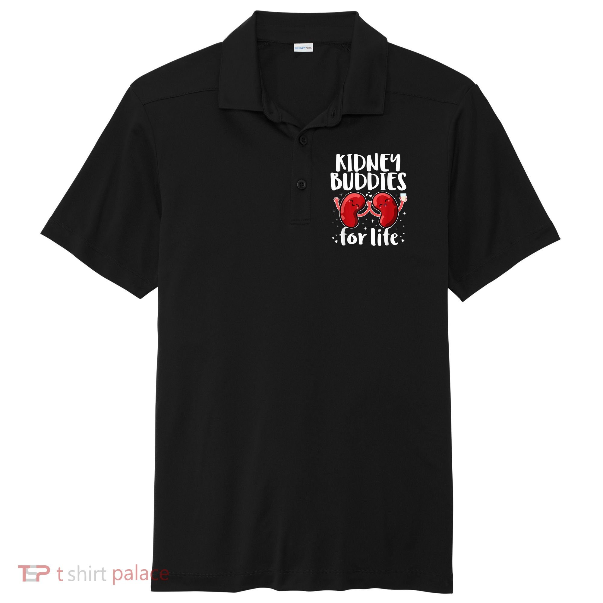 Kidney Buddies For Life Donor Recipient Sport-Tek Posi-UV Pro Polo