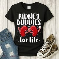Kidney Buddies For Life Donor Recipient Women's T-Shirt thumb 3