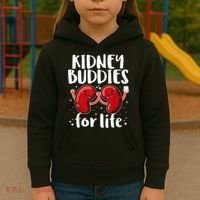 Kidney Buddies For Life Donor Recipient Kids Hoodie thumb 3