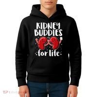 Kidney Buddies For Life Donor Recipient Kids Hoodie thumb 4