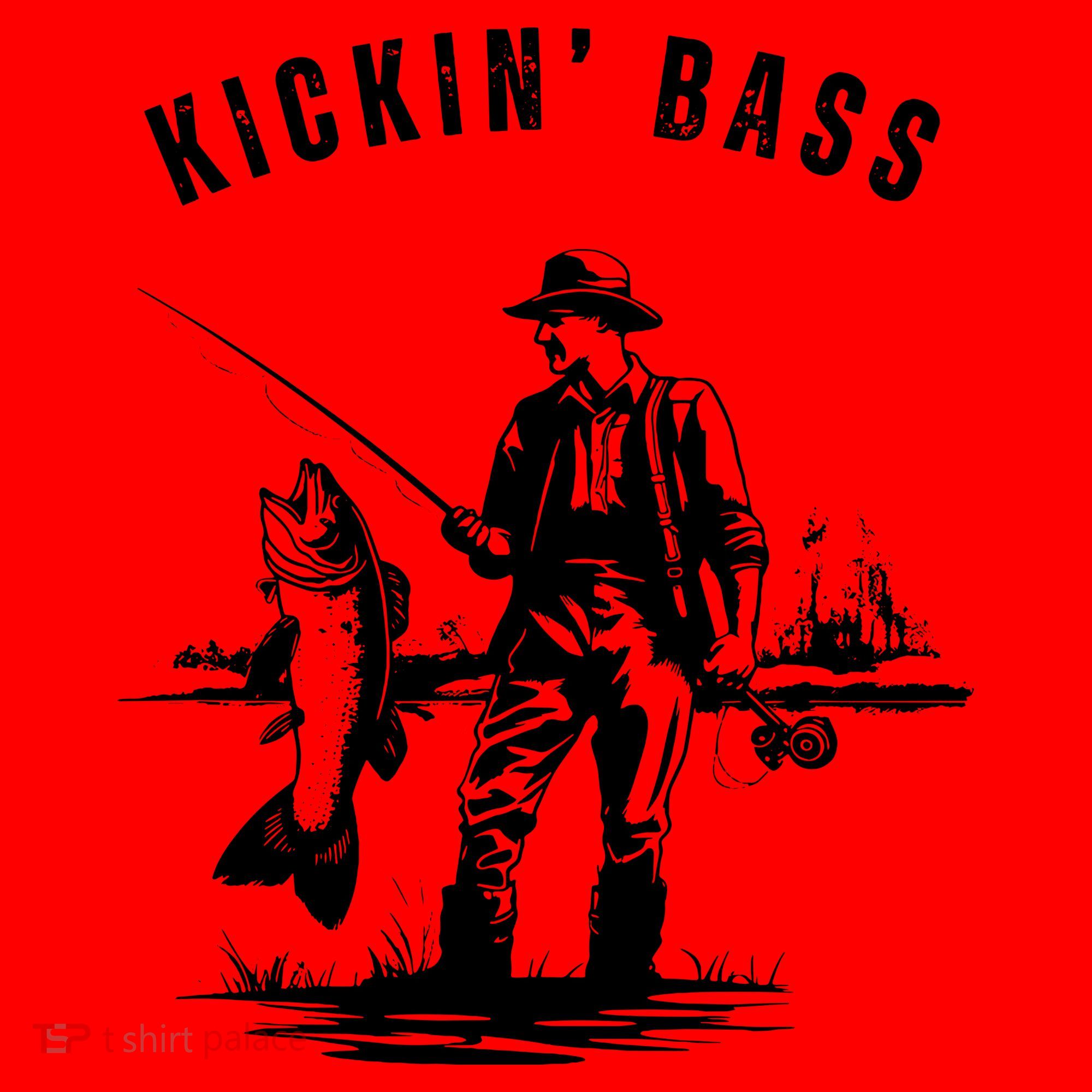 Kickin Bass Fisherman Fishing Fish Funny Outdoors Lake Santa Hat