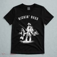 Kickin Bass Fisherman Fishing Fish Funny Outdoors Lake T-Shirt thumb 5