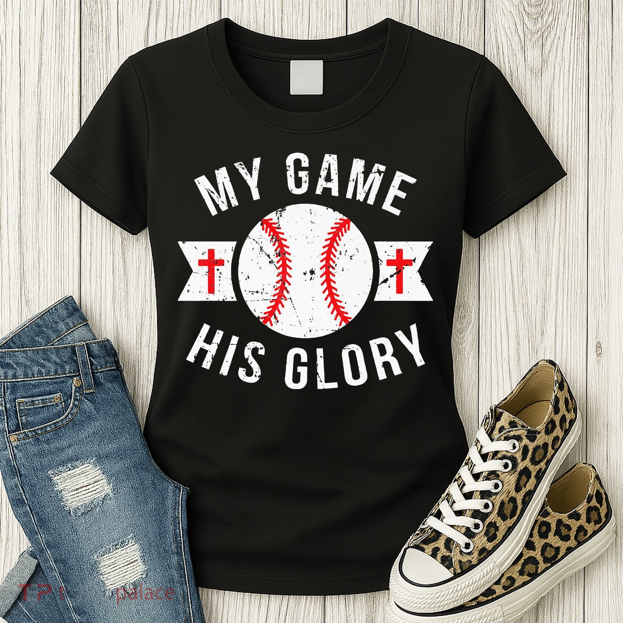 Kids Baseball For N Gifts Christian Baseball Women's T-Shirt