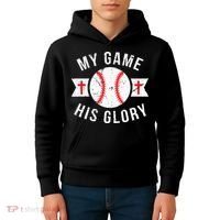 Kids Baseball For N Gifts Christian Baseball Kids Hoodie thumb 4