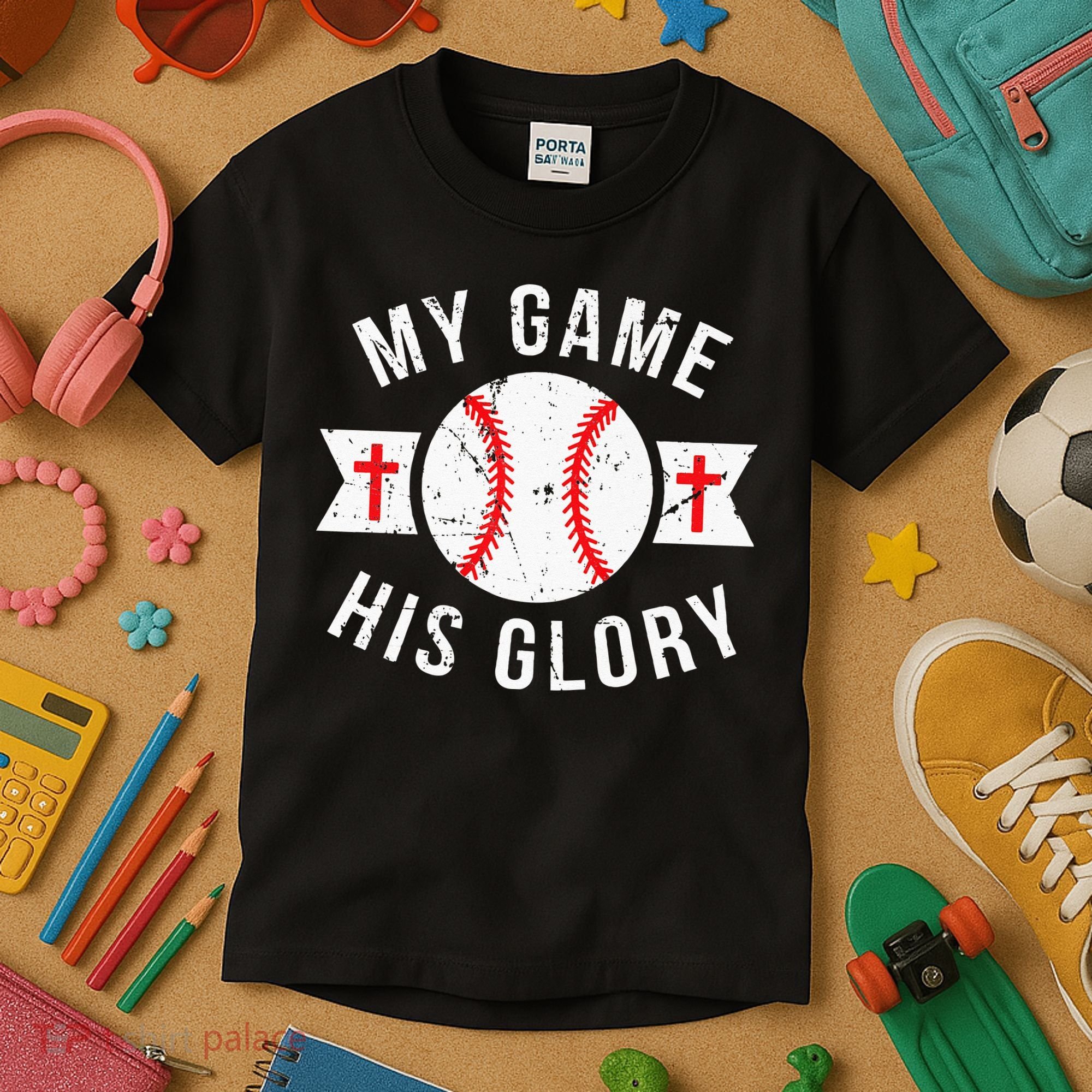 Kids Baseball For N Gifts Christian Baseball Kids T-Shirt