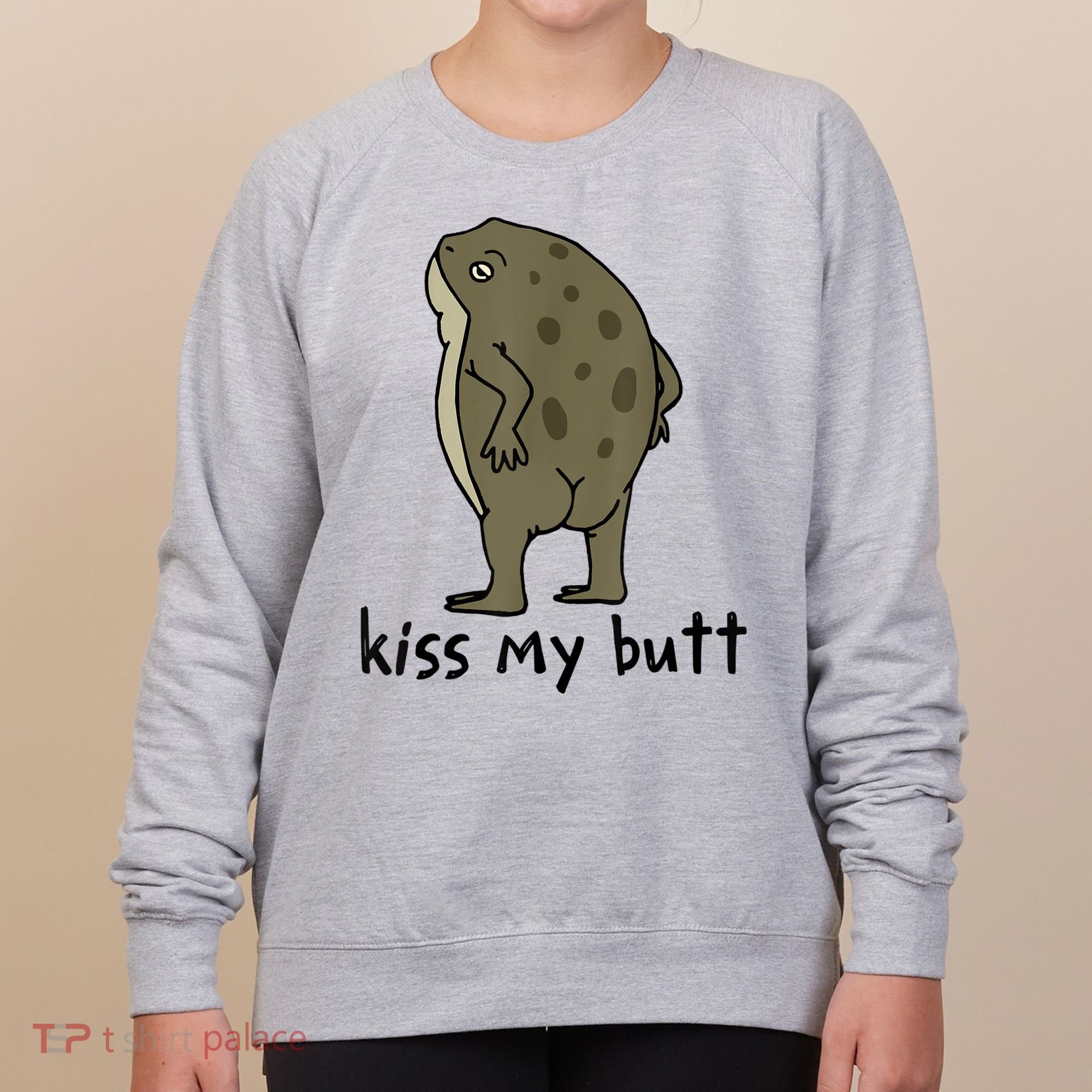 Kiss_My Butt Green Frog Women's Sweatshirt