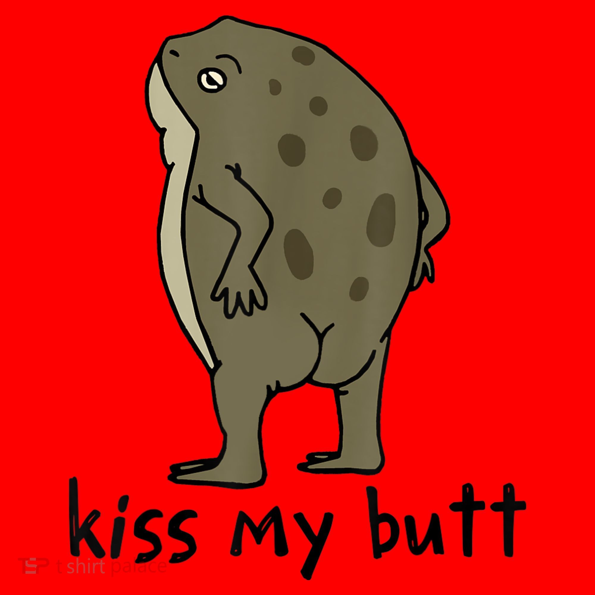 Kiss_My Butt Green Frog Santa Hat