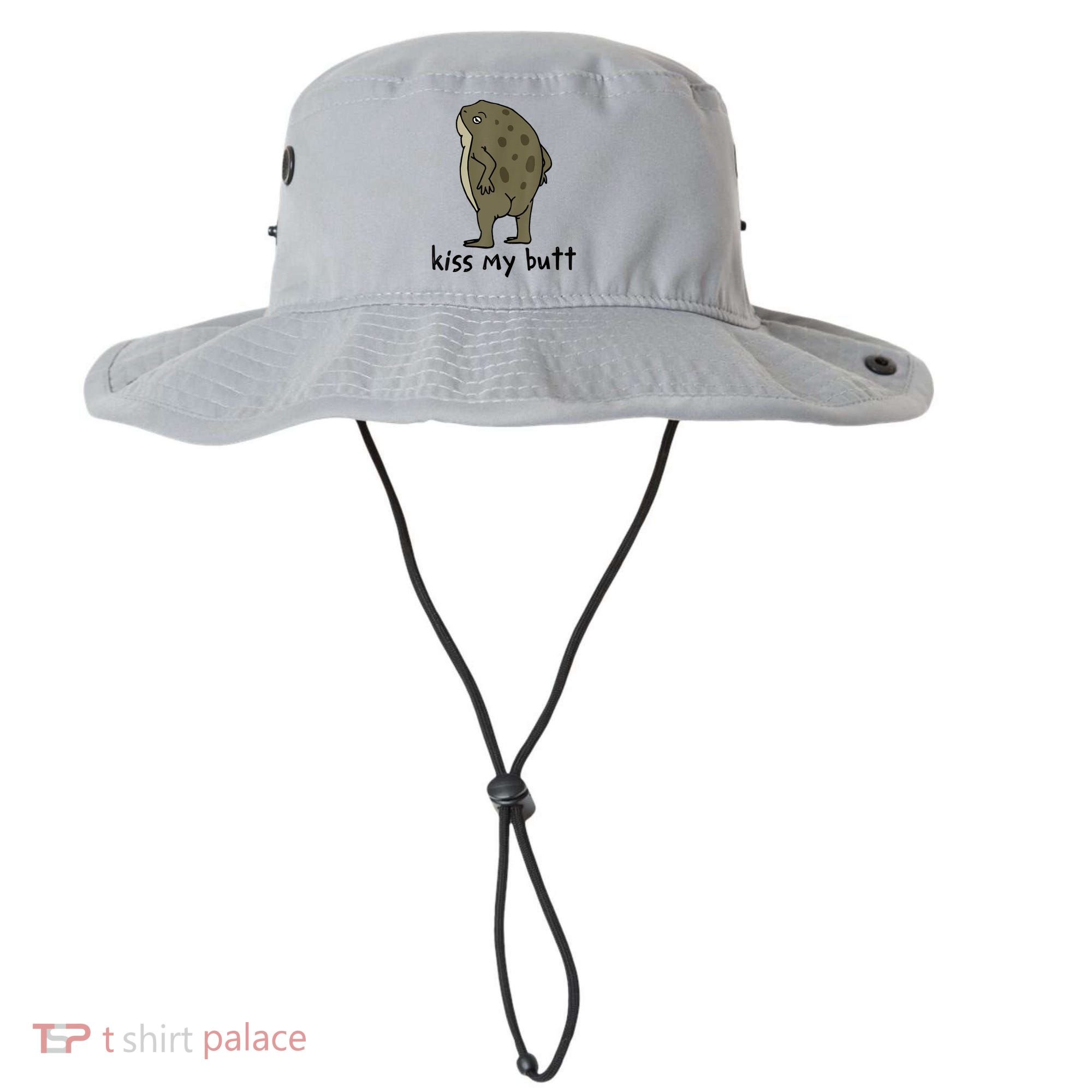 Kiss_My Butt Green Frog Bucket Hat