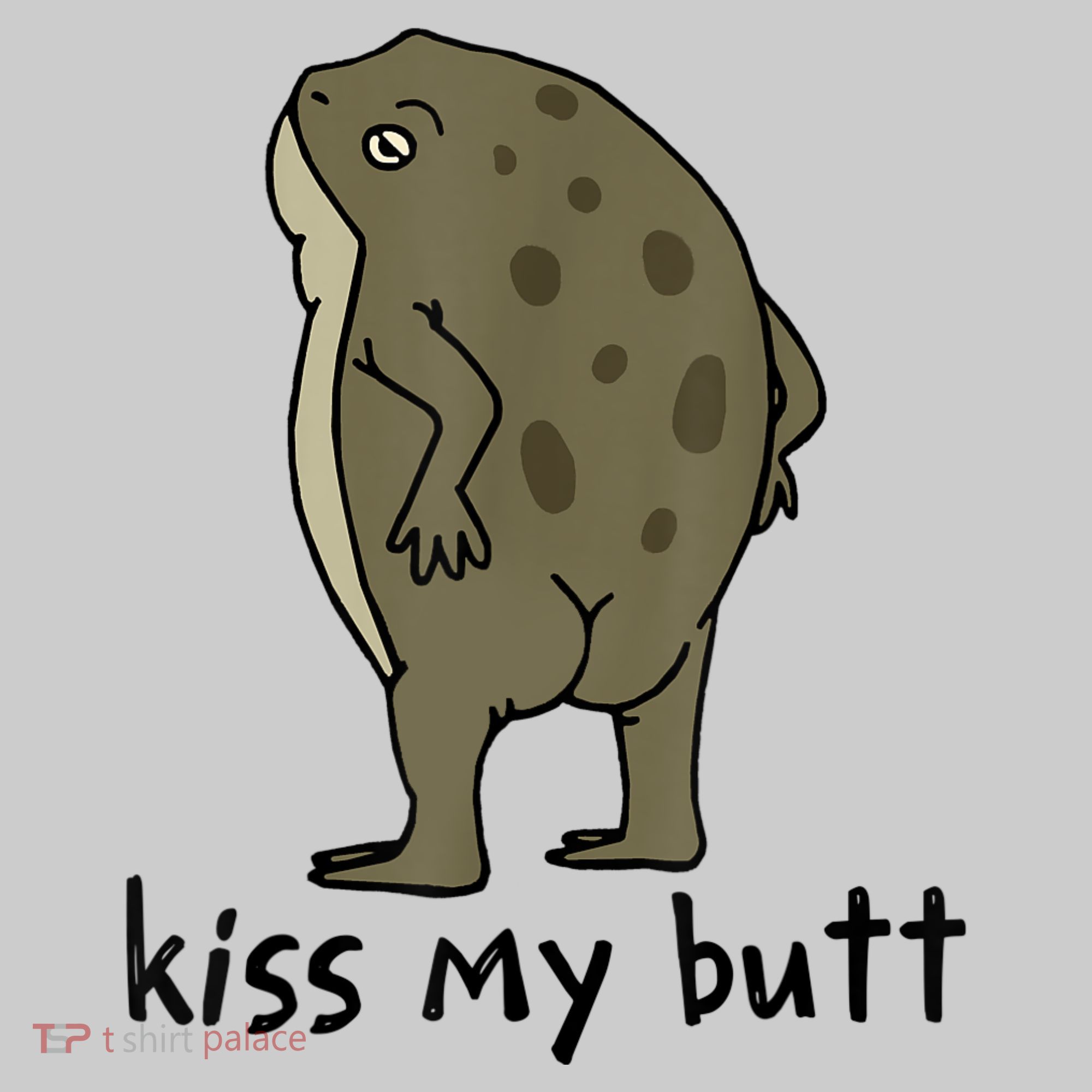 Kiss_My Butt Green Frog Bucket Hat