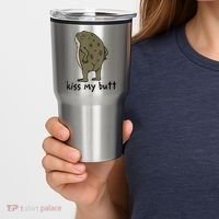 Kiss_My Butt Green Frog Tumbler thumb 2