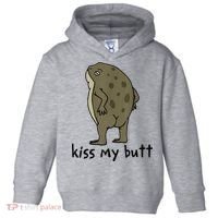 Kiss_My Butt Green Frog Toddler Hoodie thumb 0