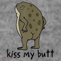 Kiss_My Butt Green Frog Toddler Hoodie thumb 2