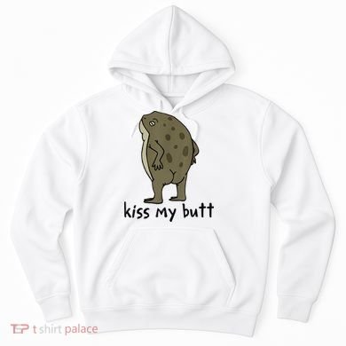 Kiss_My Butt Green Frog Hoodie